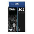 Epson T802120S (802) DURABrite Ultra Ink, 900 Page-Yield, Black T802120S